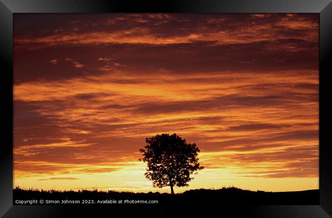 Sky cloud Framed Print by Simon Johnson