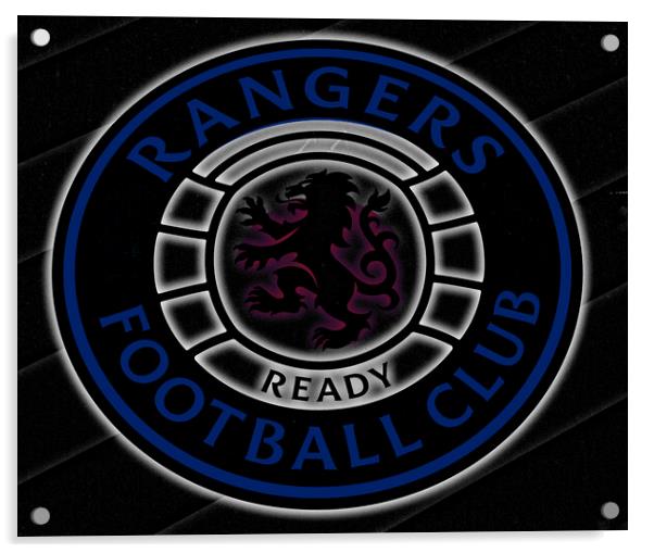 Rangers FC badge Acrylic by Allan Durward Photography