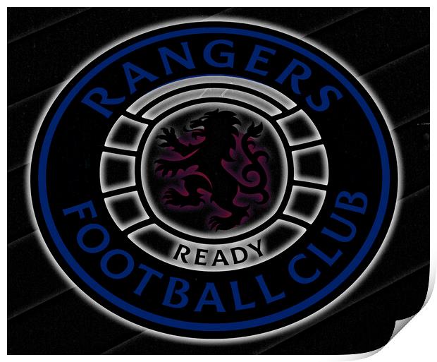 Rangers FC badge Print by Allan Durward Photography