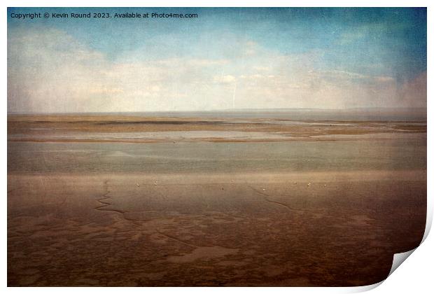 Severn Estuary Mudflats Grunge Print by Kevin Round