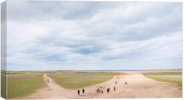 Holiday makers at Holkham Canvas Print by Jason Wells