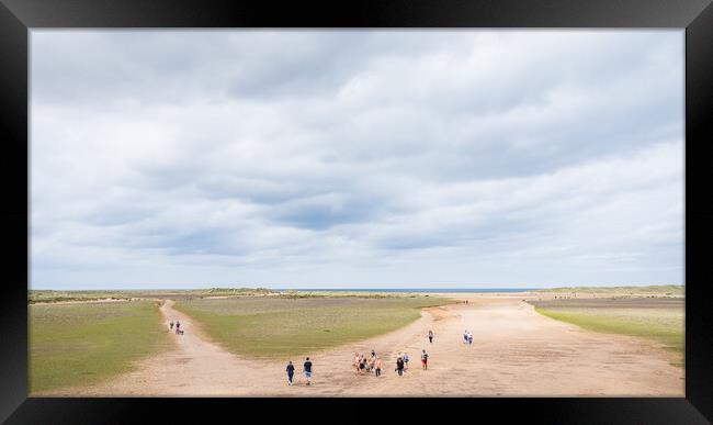 Holiday makers at Holkham Framed Print by Jason Wells