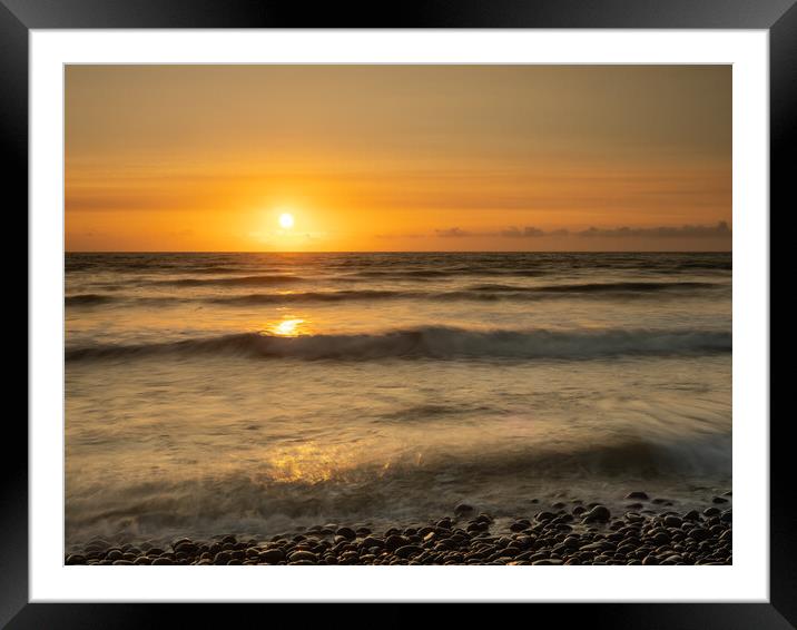 Sunset high tide Framed Mounted Print by Tony Twyman