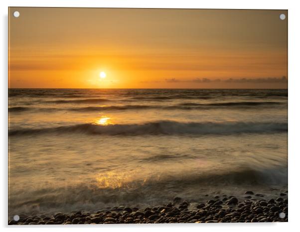 Sunset high tide Acrylic by Tony Twyman