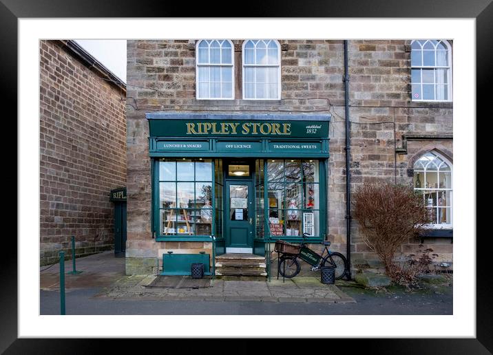 Ripley Store North Yorkshire Framed Mounted Print by Steve Smith