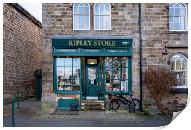 Ripley Store North Yorkshire Print by Steve Smith
