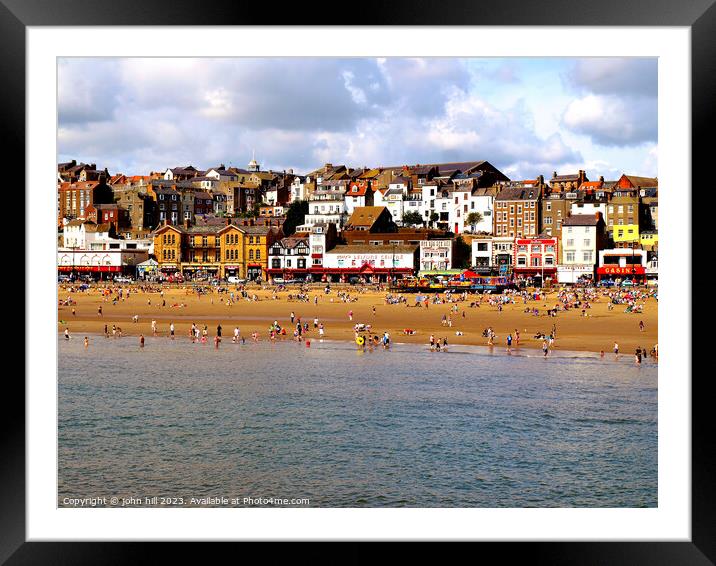 Tranquil Scarborough: Seafront Splendour in August Framed Mounted Print by john hill