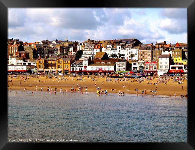 Tranquil Scarborough: Seafront Splendour in August Framed Print by john hill
