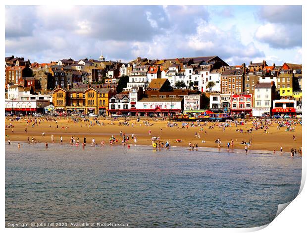 Tranquil Scarborough: Seafront Splendour in August Print by john hill