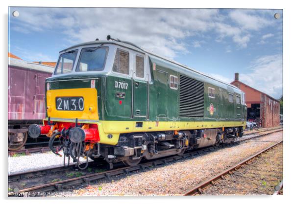 Minehead Hymek Acrylic by Rob Hawkins