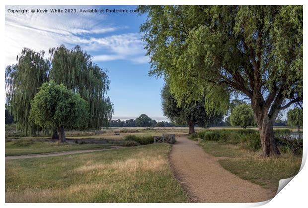 Gentle walk through the park Print by Kevin White