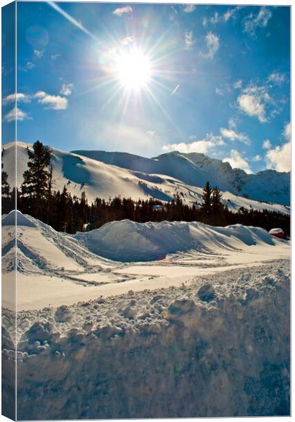 Canada's Icy Highway: A Rocky Mountain Passage Canvas Print by Andy Evans Photos