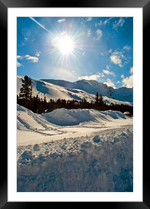 Canada's Icy Highway: A Rocky Mountain Passage Framed Mounted Print by Andy Evans Photos