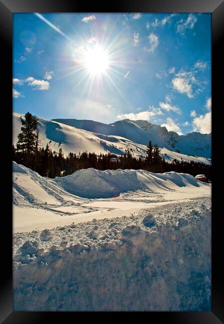 Canada's Icy Highway: A Rocky Mountain Passage Framed Print by Andy Evans Photos