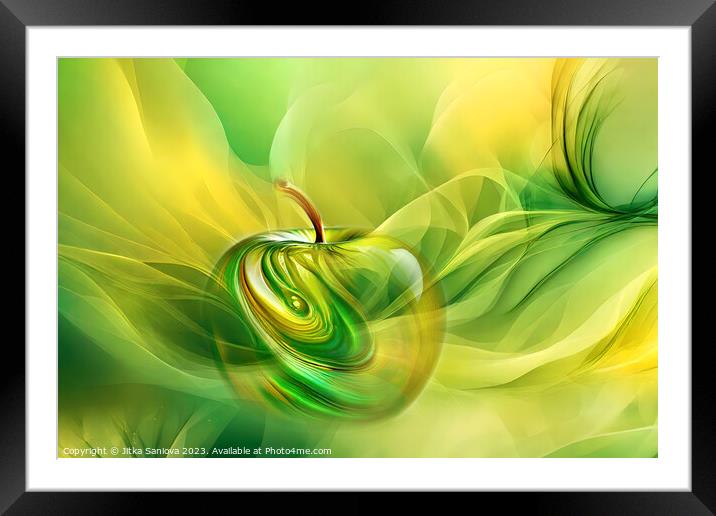 Abstract romantic apple Framed Mounted Print by Jitka Saniova