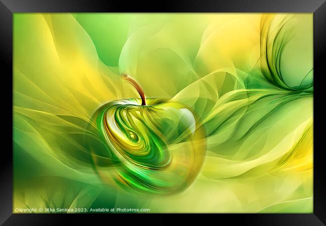 Abstract romantic apple Framed Print by Jitka Saniova