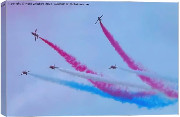 Red Arrows Rollbacks Canvas Print by Mark Chesters
