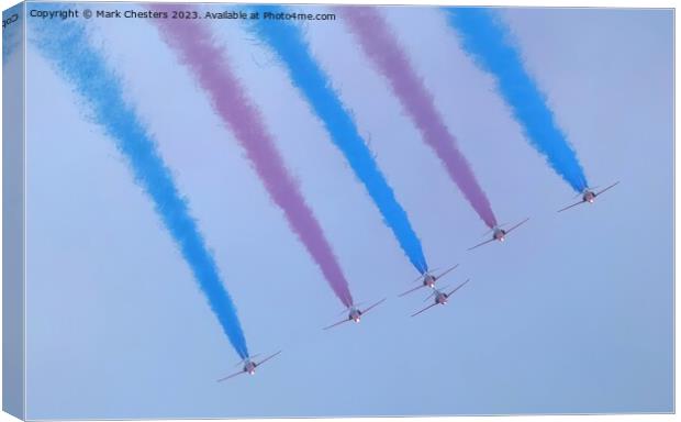 Red Arrows Canvas Print by Mark Chesters