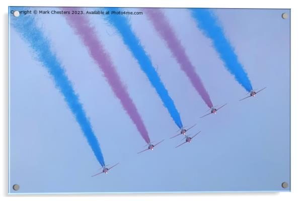 Red Arrows Acrylic by Mark Chesters