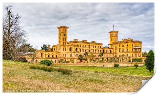 Osborne House, East Cowes, Isle of Wight, the home of Queen Victoria and Prince Albert Print by Robert Mowat