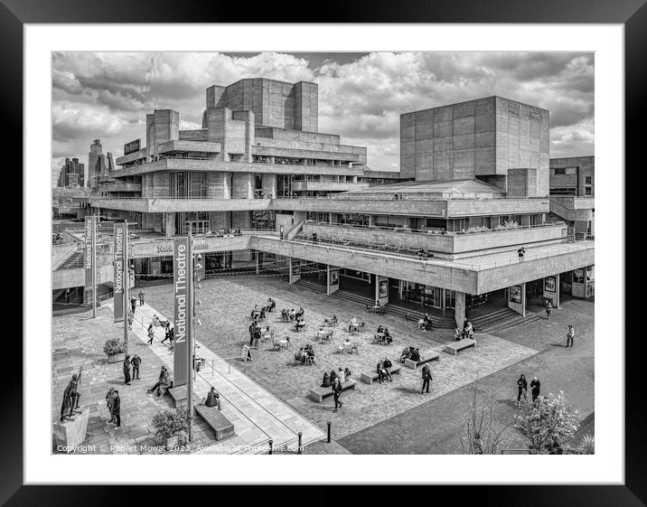 The National Theatre, the South Bank, London Framed Mounted Print by Robert Mowat