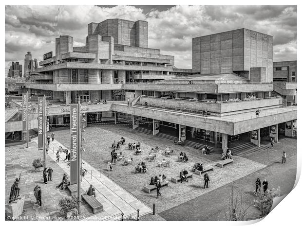The National Theatre, the South Bank, London Print by Robert Mowat