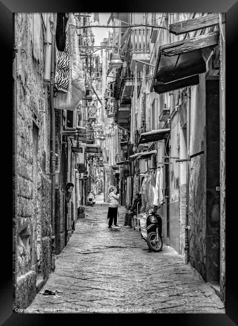 The Backstreets of Naples Framed Print by Robert Mowat