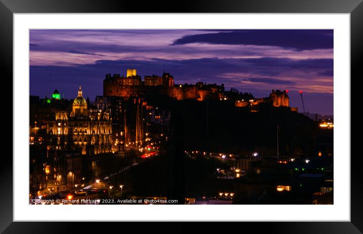 Edinburgh Castle Framed Mounted Print by Richard Fairbairn