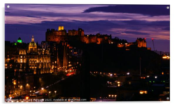 Edinburgh Castle Acrylic by Richard Fairbairn