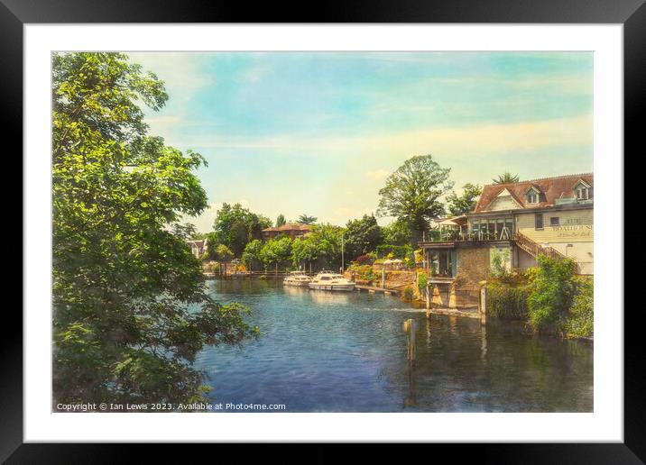 The Thames at Ray Mill Island Framed Mounted Print by Ian Lewis
