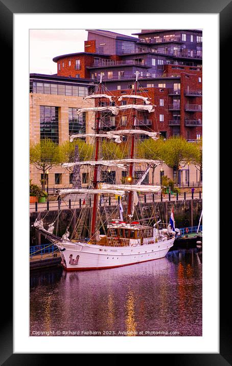 Tall Ship Framed Mounted Print by Richard Fairbairn