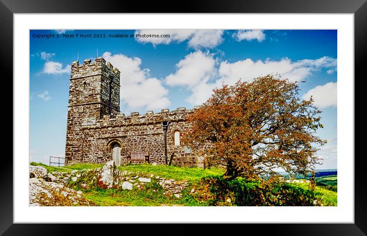 Church On The Tor Framed Mounted Print by Peter F Hunt