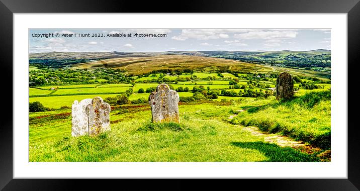 Dartmoor From Brentor Church Framed Mounted Print by Peter F Hunt