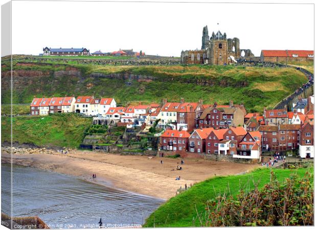 Historic Charm of Whitby Unveiled Canvas Print by john hill