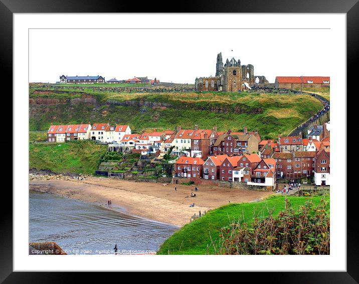 Historic Charm of Whitby Unveiled Framed Mounted Print by john hill