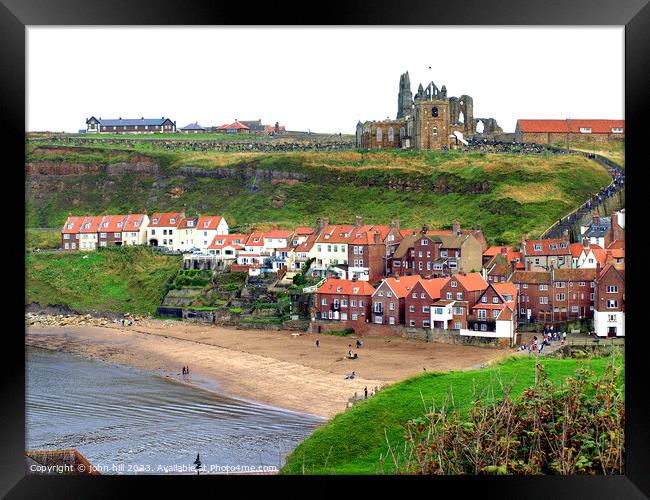 Historic Charm of Whitby Unveiled Framed Print by john hill