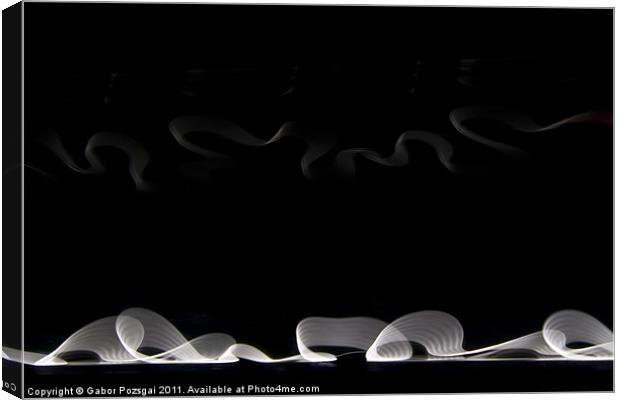 Black and white light abstract Canvas Print by Gabor Pozsgai