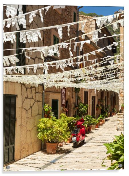Serene Street Scene, Mallorca Acrylic by Bruce Little