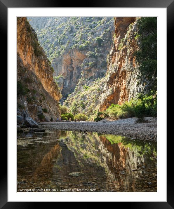 Tranquil Waters Beneath Mallorcan Peaks Framed Mounted Print by Bruce Little