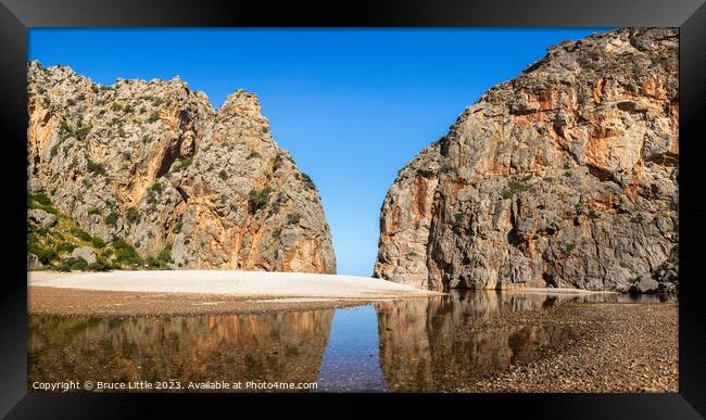 Alluring Canyon Vista, Mallorca Framed Print by Bruce Little