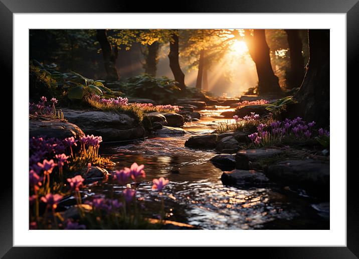 Bluebell Woods  Framed Mounted Print by CC Designs