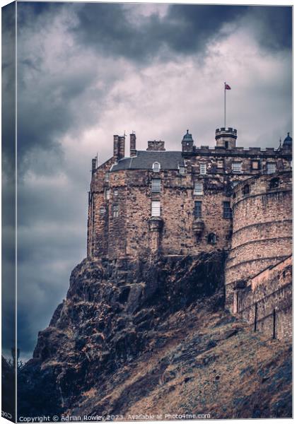 Enthralling Fortress on a Cloud-Covered Day Canvas Print by Adrian Rowley