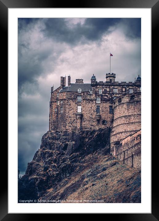 Enthralling Fortress on a Cloud-Covered Day Framed Mounted Print by Adrian Rowley