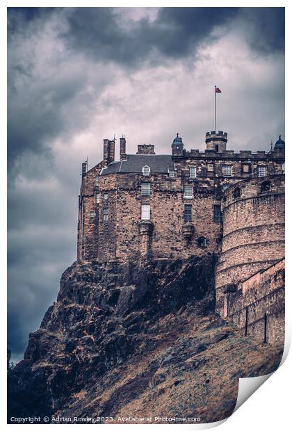 Enthralling Fortress on a Cloud-Covered Day Print by Adrian Rowley