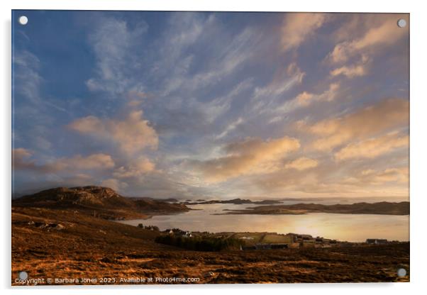  Summer Isles Sunset Scottish Highlands Acrylic by Barbara Jones