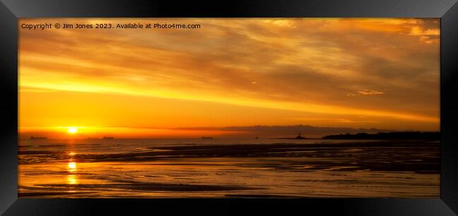 Morning Dawns Softly - Panorama Framed Print by Jim Jones