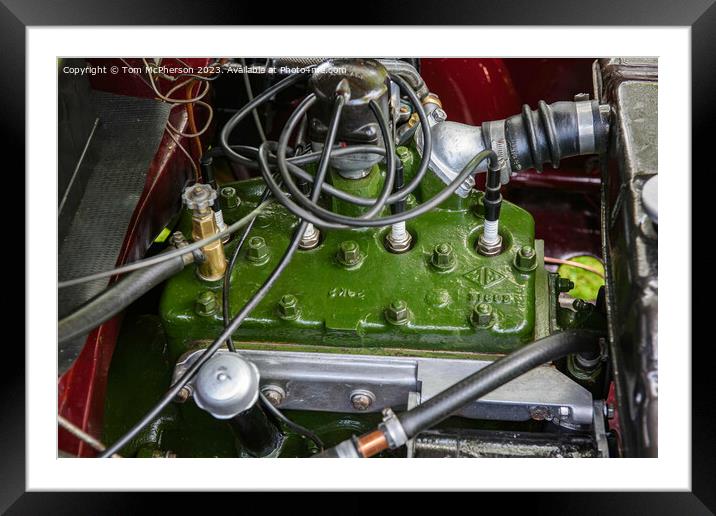 Vintage car Engine Framed Mounted Print by Tom McPherson