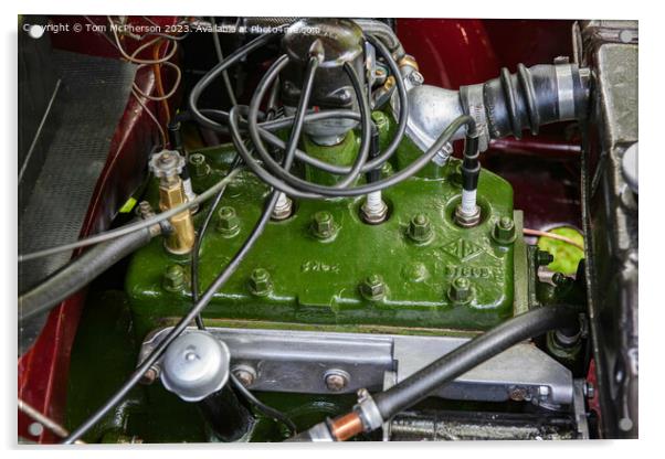 Vintage car Engine Acrylic by Tom McPherson