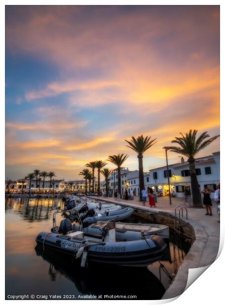 Fornells Sunset Sky Menorca Spain. Print by Craig Yates
