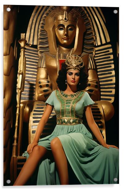 Cleopatra awaits Caesar  Acrylic by CC Designs